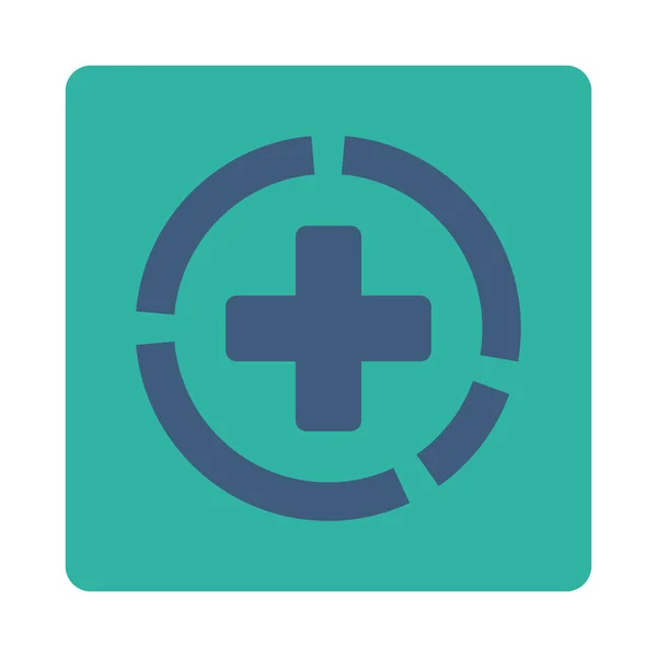 健康保険図フラット ボタン — ストックベクタ