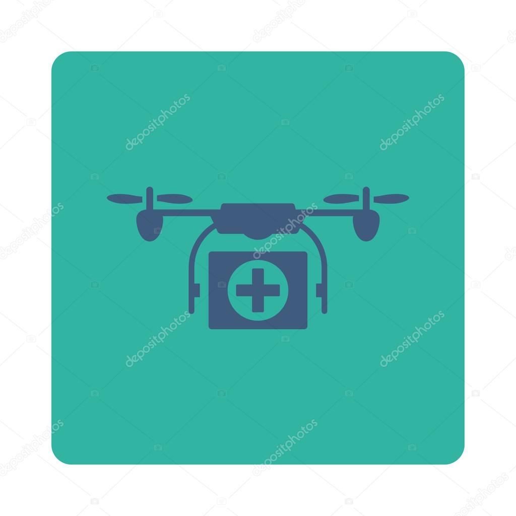 Medical Drone Flat Button