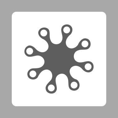 Axenic yuvarlak kare düğme