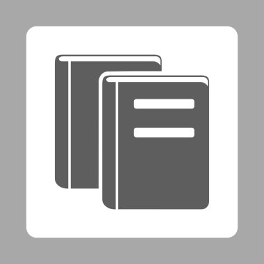 Kitaplar Yuvarlak Kare Düğmesi