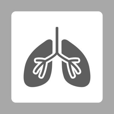 Akciğerler yuvarlak kare düğme