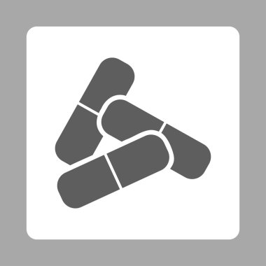 Hapları yuvarlak kare düğme