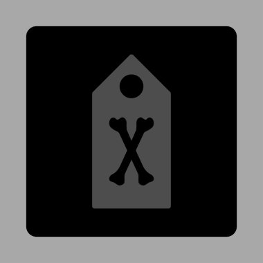 Ölü işaret yuvarlak kare düğme