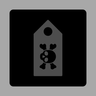 Ölümcül Etiket Yuvarlak Kare Düğmesi