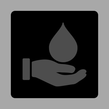 Kan yuvarlak kare düğmeye Bağış