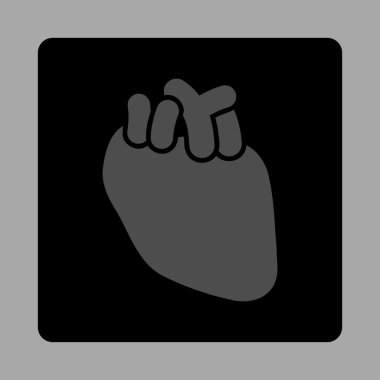 Yuvarlak kalp kare düğme