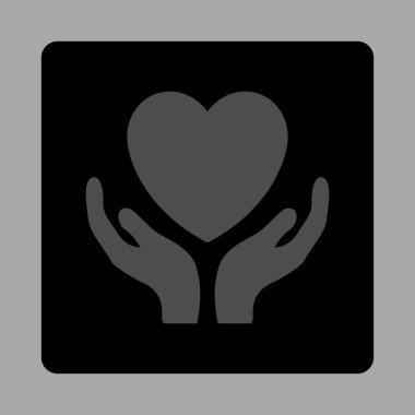 Kalp bakım yuvarlak kare düğme