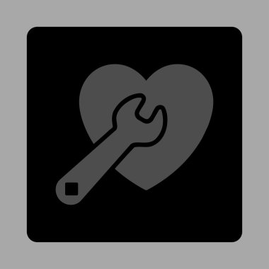 Kalp onarım yuvarlak kare düğme