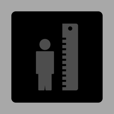 Yüksekliği metre kare düğme yuvarlak