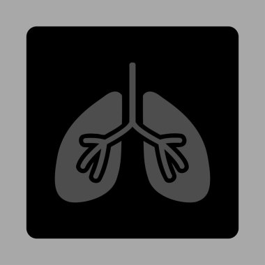Akciğerler yuvarlak kare düğme