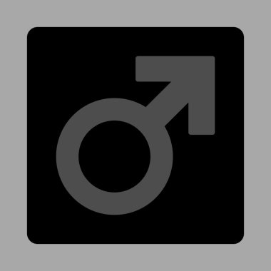 Çocuk sembolü kare düğme yuvarlak