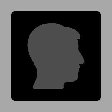 Erkek baş yuvarlak kare düğme