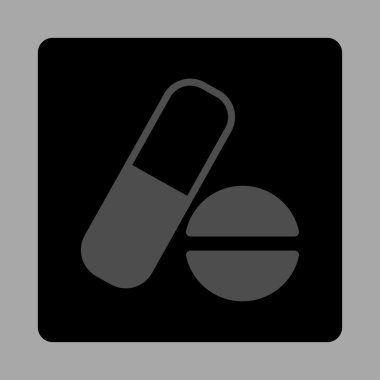 İlaç yuvarlak kare düğme