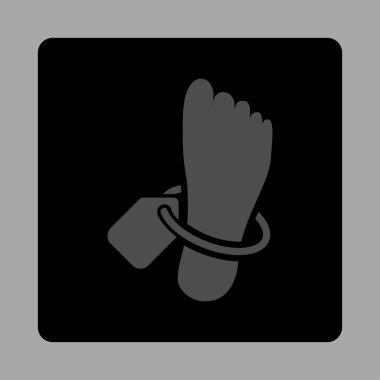 Morg etiketi yuvarlak kare düğme