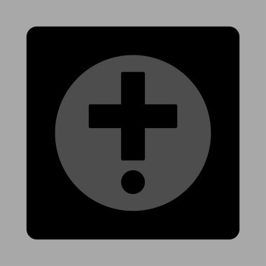 Eczane yuvarlak kare düğme