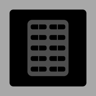 Haplar Yuvarlak Kare Düğmesi