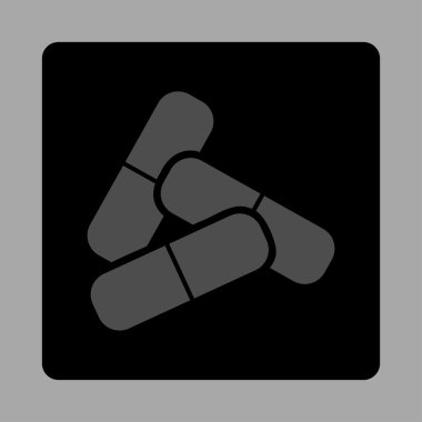 Hapları yuvarlak kare düğme