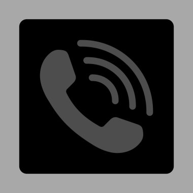 Telefon görüşmesi yuvarlak kare düğme