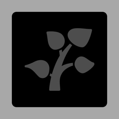 Bitki Yuvarlak Kare Düğmesi