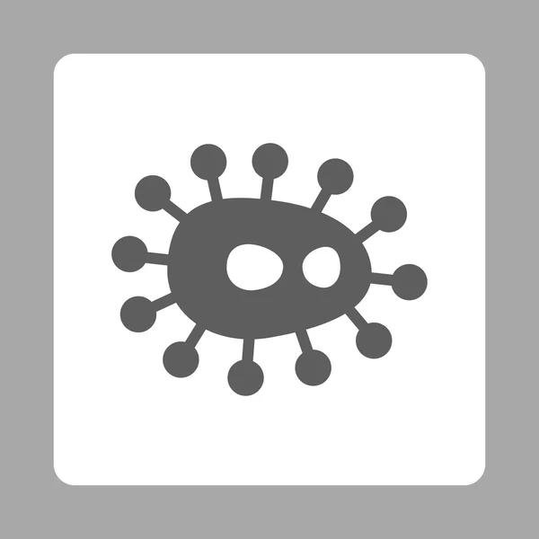 Μικρόβιο Στρογγυλεμένο τετράγωνο κουμπί — Διανυσματικό Αρχείο