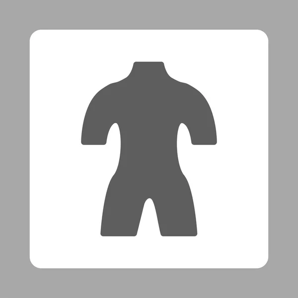 Cuerpo redondeado botón cuadrado — Vector de stock