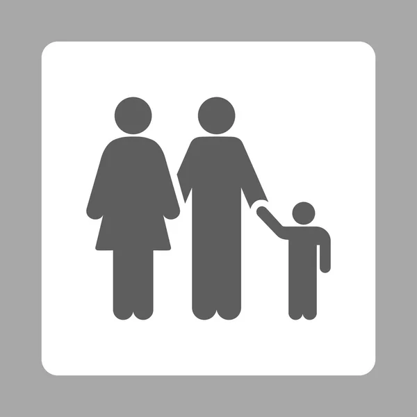 家族角丸四角形] ボタン — ストックベクタ