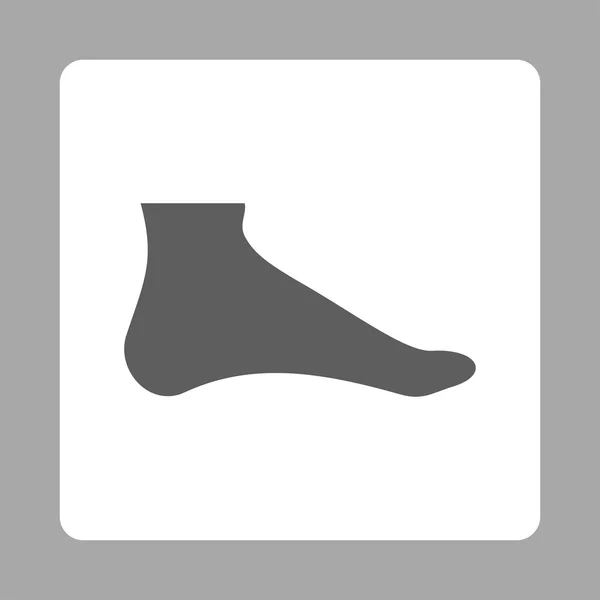 Foten avrundat fyrkantig knapp — Stock vektor