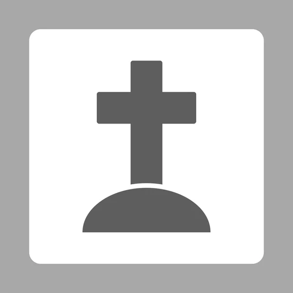 Mezar taşı yuvarlak kare düğme — Stok Vektör