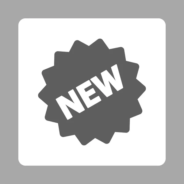 Nueva etiqueta redondeado botón cuadrado — Archivo Imágenes Vectoriales