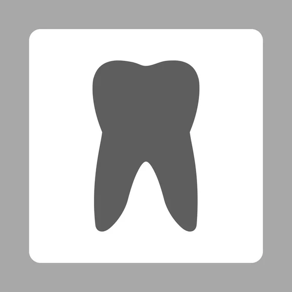 Ząb zaokrąglone przycisk kwadratowy — Wektor stockowy