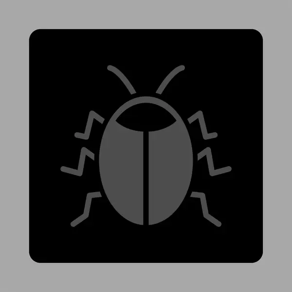 Insekt runde quadratische Taste — Stockvektor