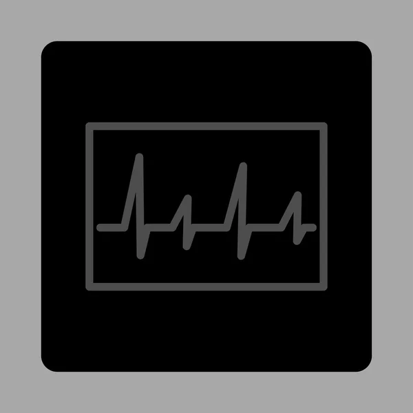 Ecg Rated Square Button — 스톡 벡터