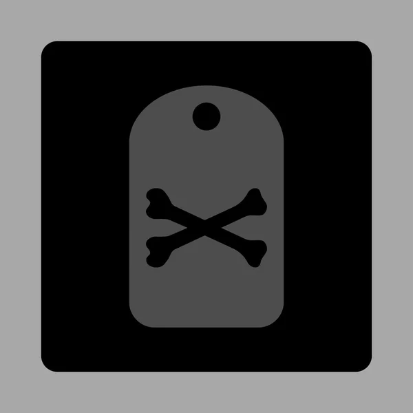 Etiqueta de la muerte Redondeado Botón cuadrado — Archivo Imágenes Vectoriales