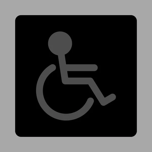 Botón cuadrado redondeado para discapacitados — Vector de stock