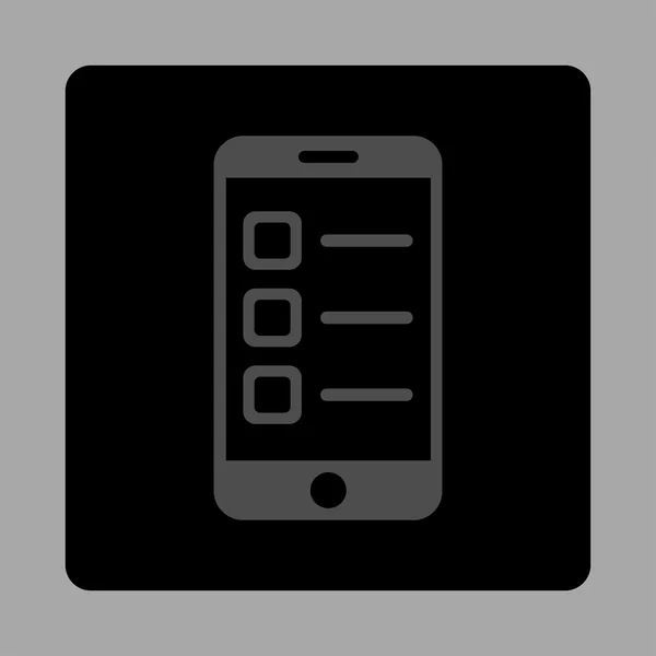 Lista móvil Redondeado Botón cuadrado — Archivo Imágenes Vectoriales