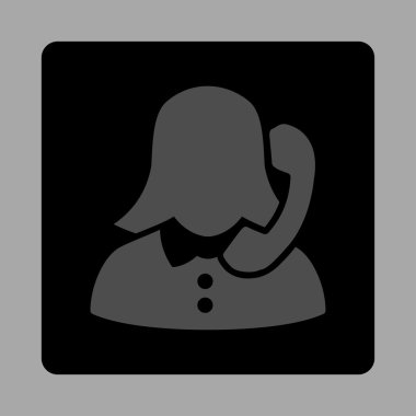 Resepsiyonist Yuvarlak Kare Düğmesi