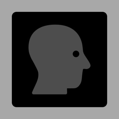 Sessiz kafa yuvarlak kare düğme