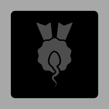 Sperm kazanan yuvarlak kare düğme