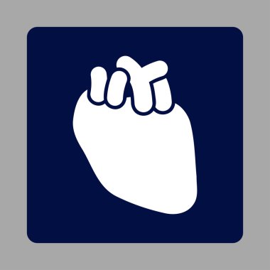 Yuvarlak kalp kare düğme