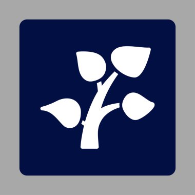 Bitki Yuvarlak Kare Düğmesi