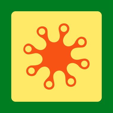 Axenic yuvarlak kare düğme