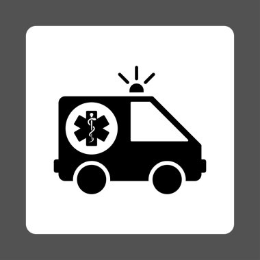 Ambulans Arabası Yuvarlak Kare Düğmesi