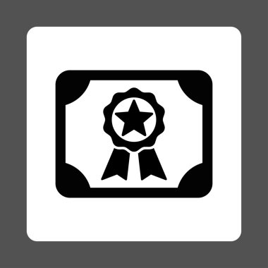 Sertifika yuvarlatılmış kare düğme Ödülü