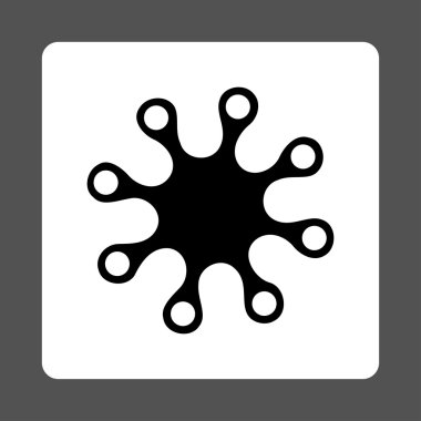 Axenic yuvarlak kare düğme