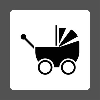 Bebek arabası yuvarlak kare düğme