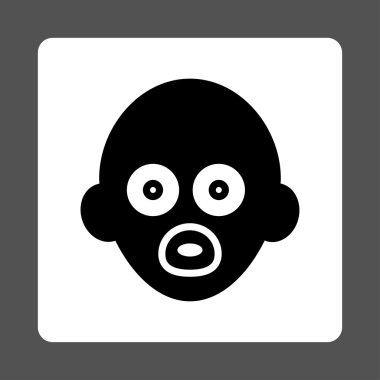 Bebek kafa yuvarlak kare düğme