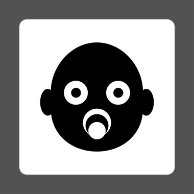 Bebek kafa yuvarlak kare düğme