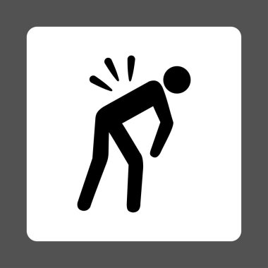 Sırt ağrısı yuvarlak kare düğme