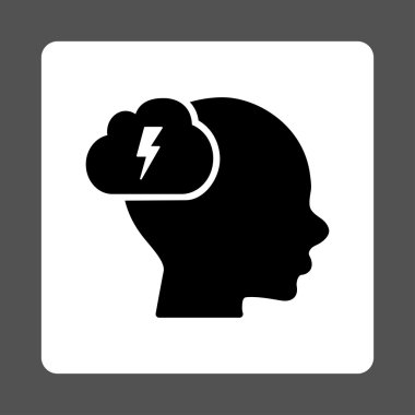 Fikir yuvarlak kare düğme