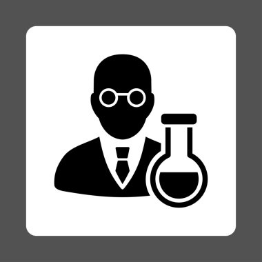 Kimyager Yuvarlak Kare Düğmesi